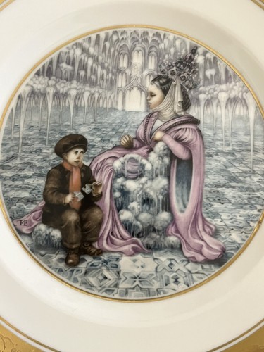 4 Royal Copenhagen 1975 Hans Christian Andersen Fairytale gold Trim Plates FRSHP - Picture 17 of 19