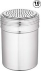 10 Pack - 10 Oz. Stainless Steel Versatile Dredge Shaker Set for Even Seasoning