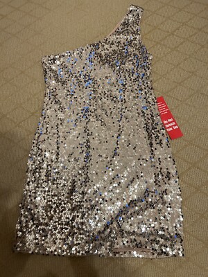 open lace back dress Sparkle Factor Rhinestone Cold Shoulder Mini Dress