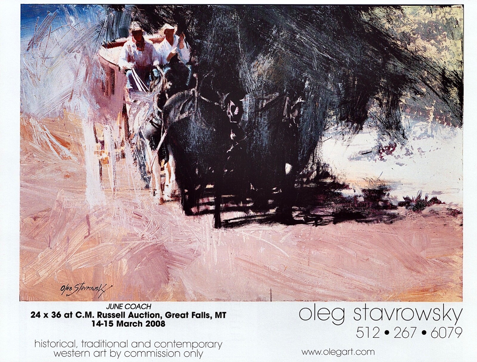 2008 OLEG STAVROWSKY Art Gallery Exhibit June Coach 1-Page Magazine ...