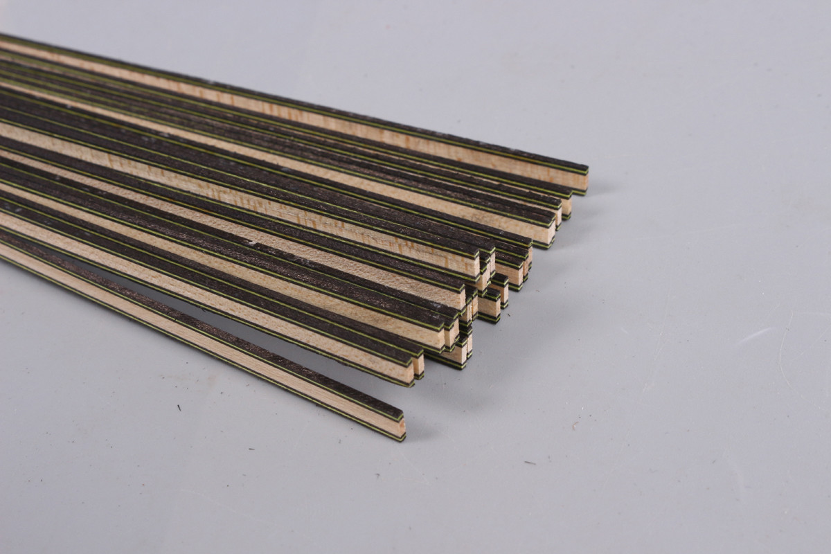 25x Strip Guitar Luthier Purfling Binding Marquetry Wood Inlay 640x6x1.2mm