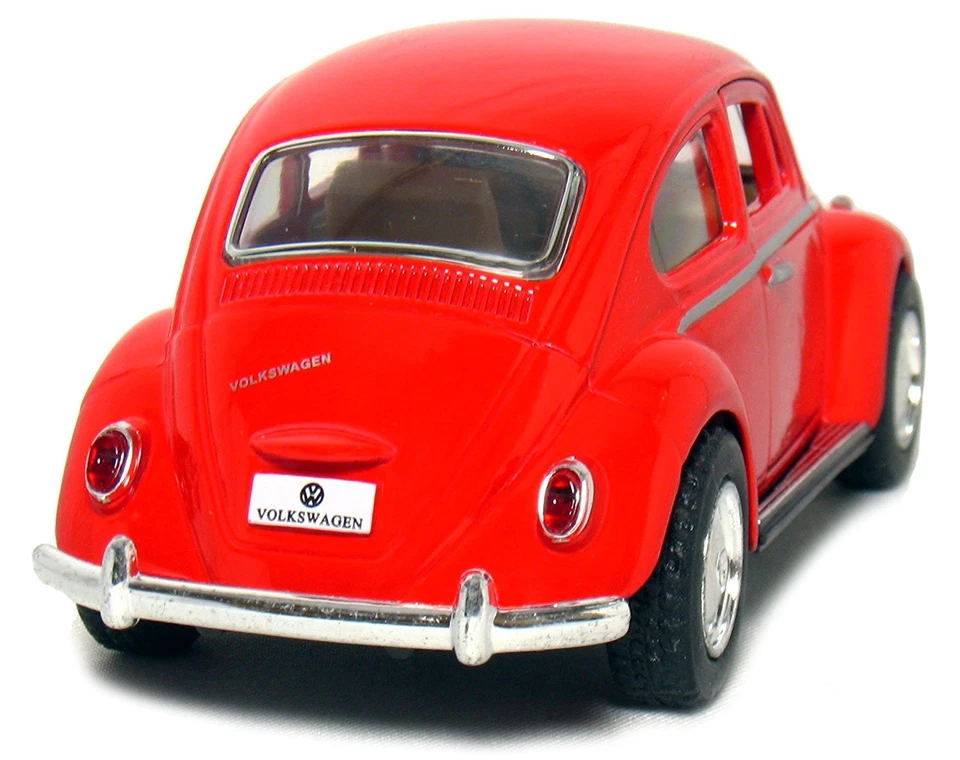 Nuevo 5" Kinsmart 1967 Volkswagen Escarabajo Clásico Diecast Modelo Coche de Juguete 1:32 Rojo Foto 3 de 3