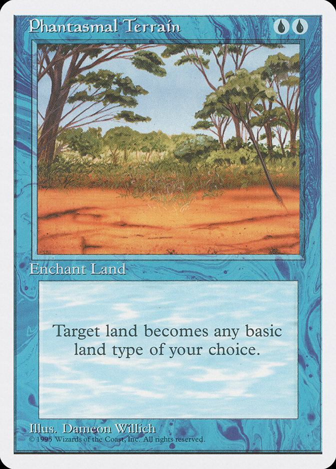 Phantasmal Terrain | MtG Magic Fourth Edition | English | Near Mint-Mint (NM-M)