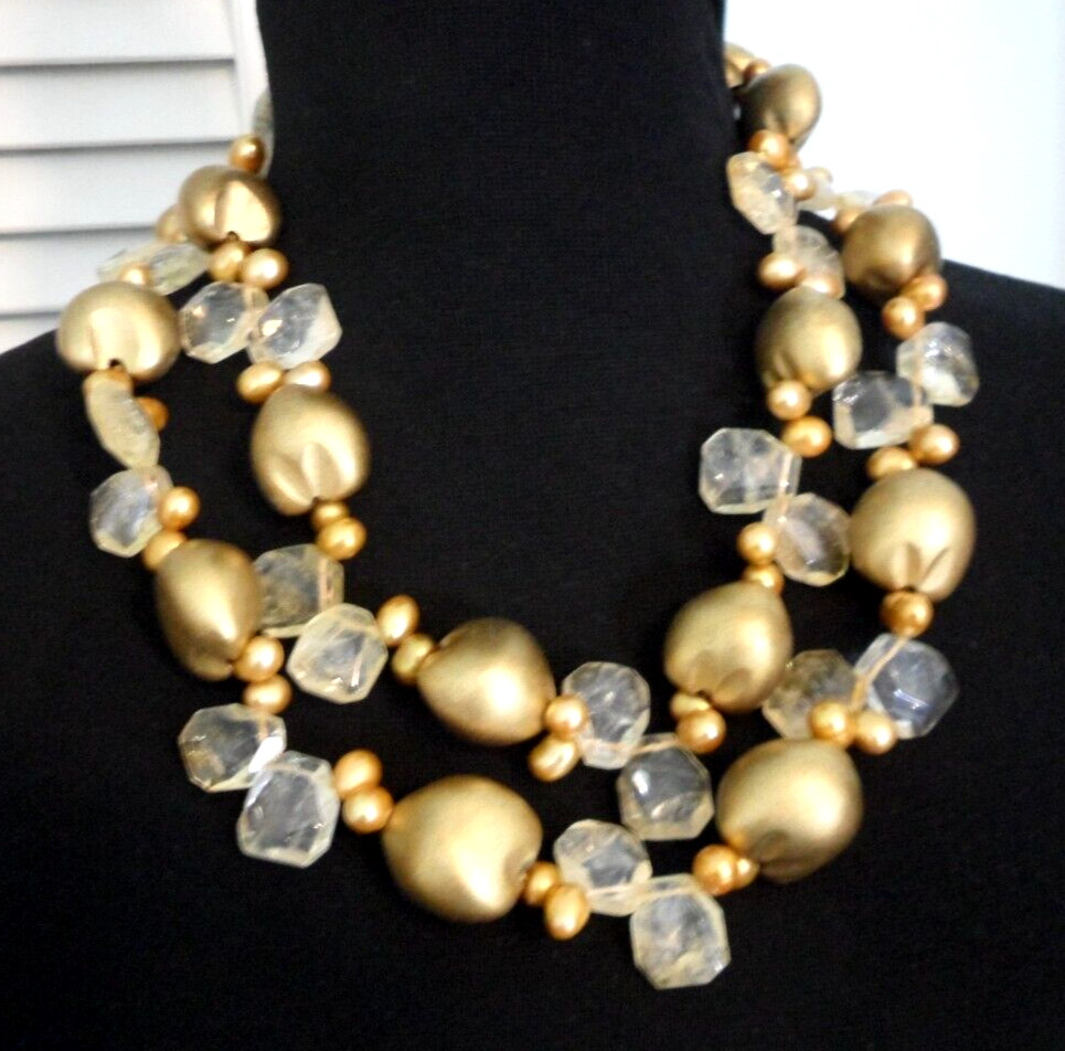 Two Blonde Lizards Statement Necklace Freshwater … - image 5