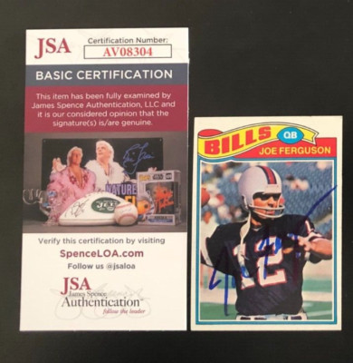 Joe Ferguson 1977 Topps Auto JSA COA