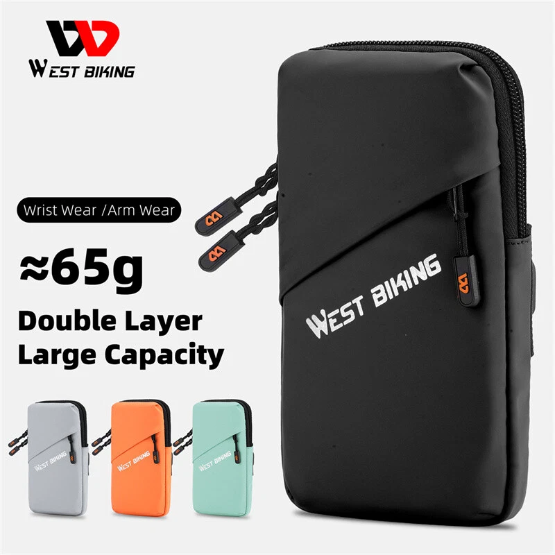 WEST BIKING Bolsa de brazo para teléfono para correr Brazalete deportivo impermeable Bolsa de teléfono de 7 pulgadas Foto 3 de 4