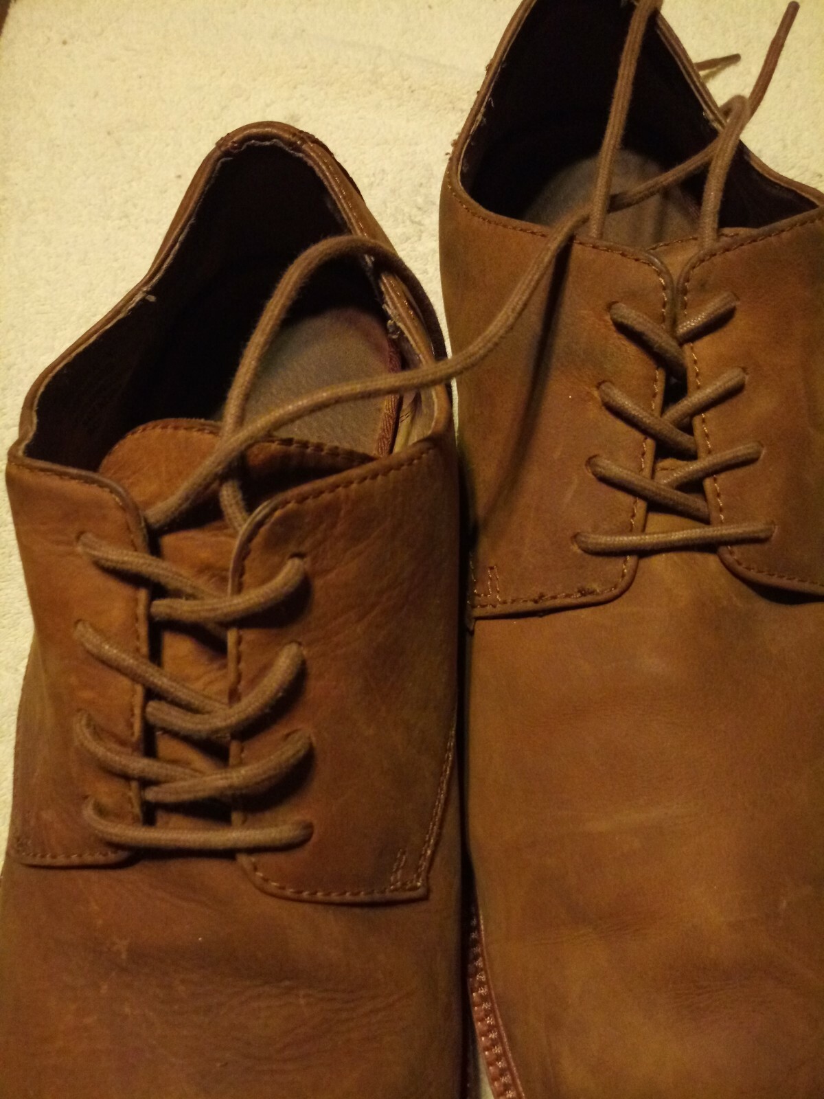 SAOLA Polo uomo Oxford stringata marrone pelle morbida Torrington taglia 14D