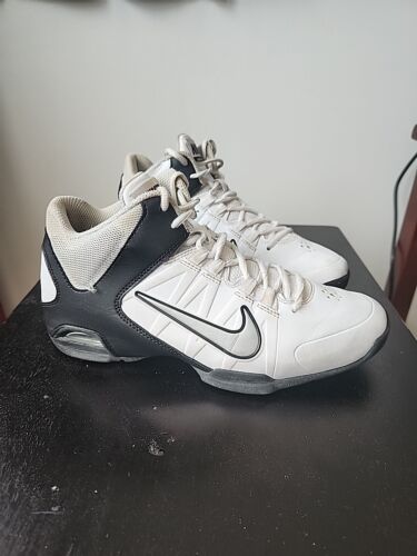 Nike Men's Air Visi Pro 4 599556-100 White & Black Basketball Shoes Sneakers... - Picture 1 of 6