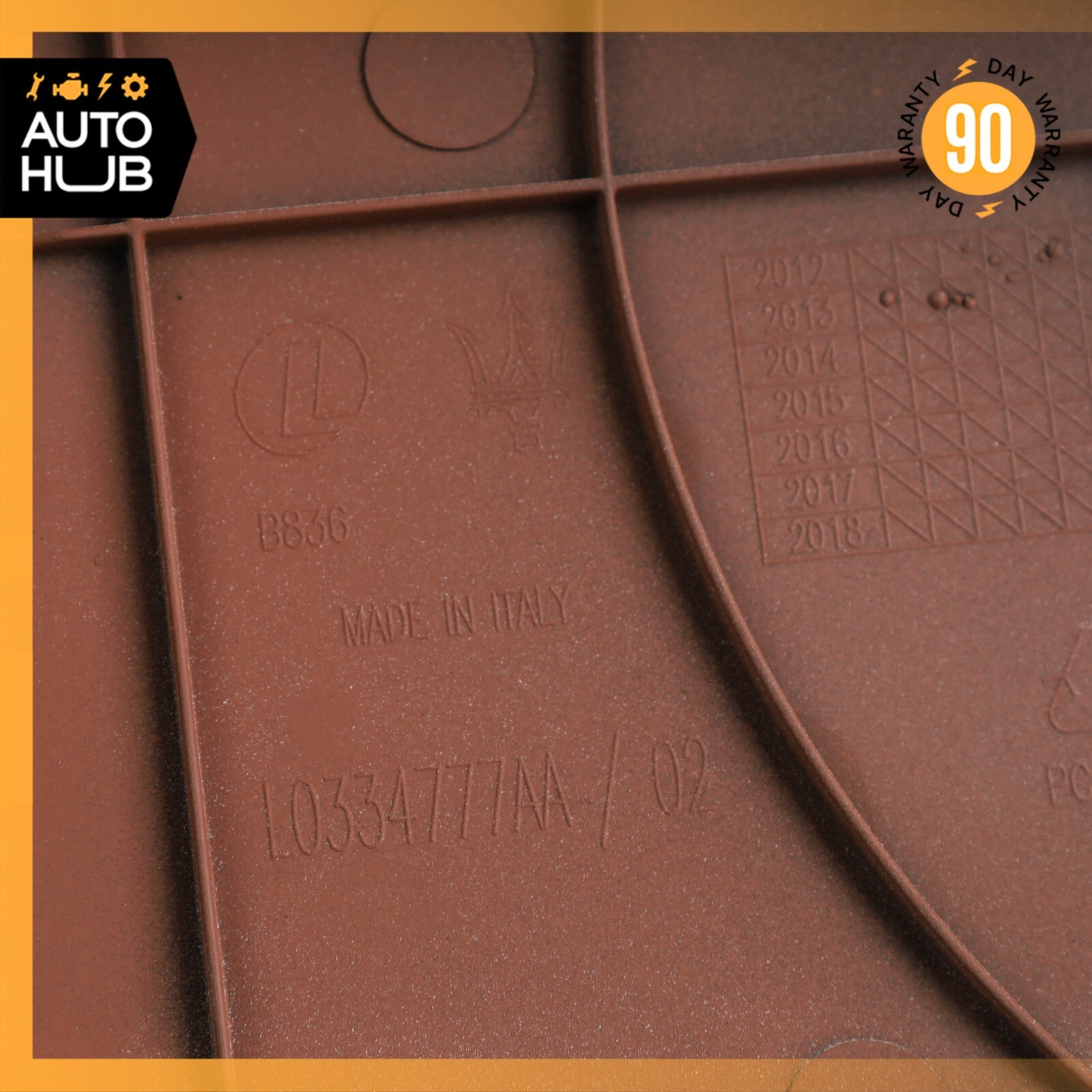 14-20 Maserati Ghibli Front Right Side Seat Switch Cover Trim Brown OEM 51k