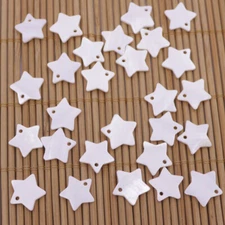 Lot 50 PCS Natural Shell Star Charm Mother of Pearl 12mm  Jewelry Making