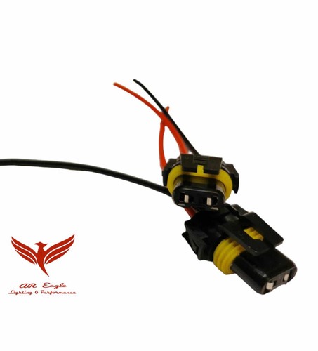 2x 9006 HB4 9005 HB3 Male plug Headlights Foglights Socket Cable Harnes H10 9145 - Picture 2 of 5