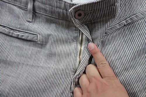 AG Adriano Goldschmied Pants Womens 32 Gray Wide Leg Trouser Striped Stretch - Picture 3 of 11