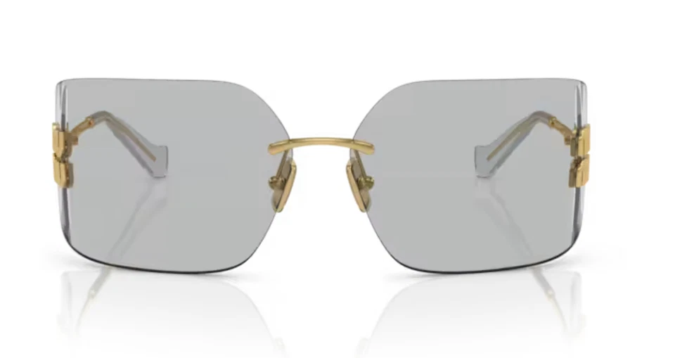 Очки солнцезащитные MIUMIU MU54YS 54YS 5AK30B защитные без оправы золотистые светло-серые Miu Miu - Изображение 3 из 3