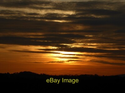 Foto 6x4 Sonnenuntergang von Ripple Naunton Mitte Februar und die Tage beginnen c2017