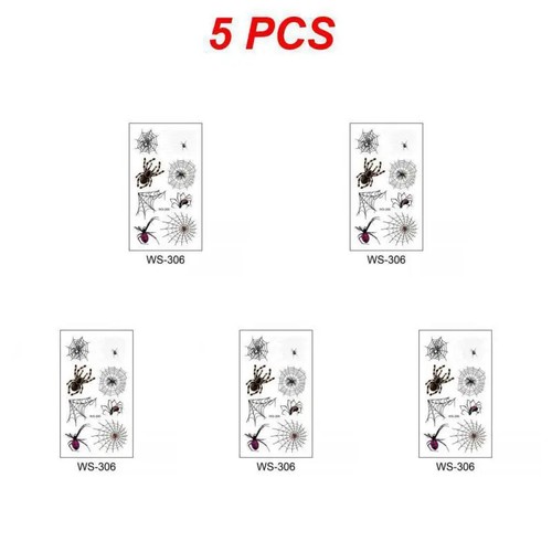 1~10PCS New 3D Tattoo Stickers Waterproof Sweat Horror Dark Stereo Spider Tattoo - Picture 10 of 62