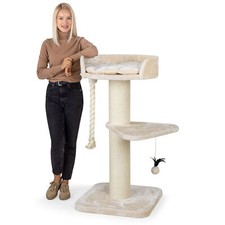 Happypet massiver Premium Kratzbaum, für große Katzen, 120 cm Hoch