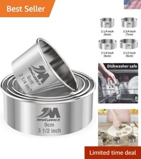 Professional 4-Pc Cookie and Biscuit Cutter Set - Perfect Size Precision