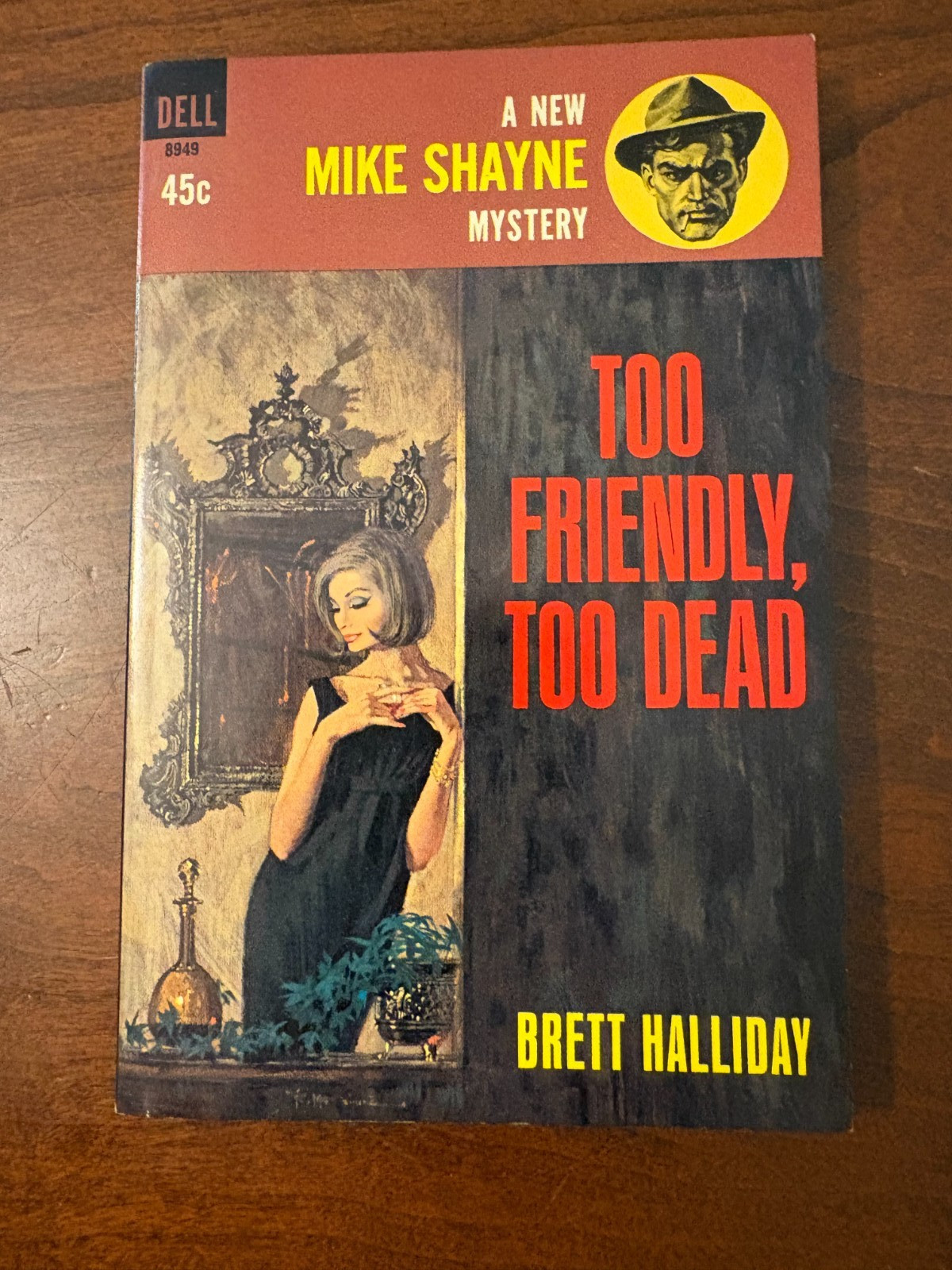 Very Fine cond. Mike Shayne Mystery Too Friendly, Too Dead Brett Halliday 1964 