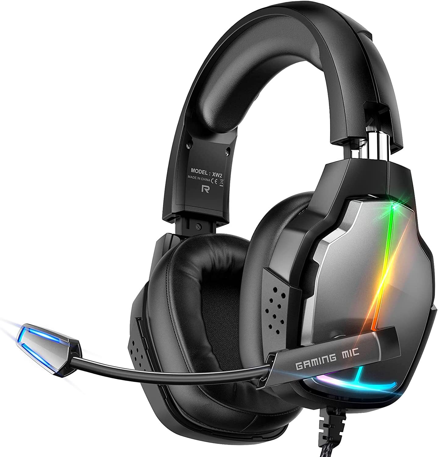 Gaming Headset Noise-Cancelling Mic 90° Rotatable Earpads-image