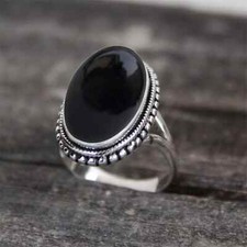 Black Onyx Ring 925 Sterling Silver Handmade Silver Jewelry Wedding Gift Ring