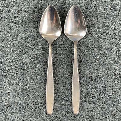 Embassy Stainless Rhineland Teaspoons Set of 2 Replacement Flatware Easterling