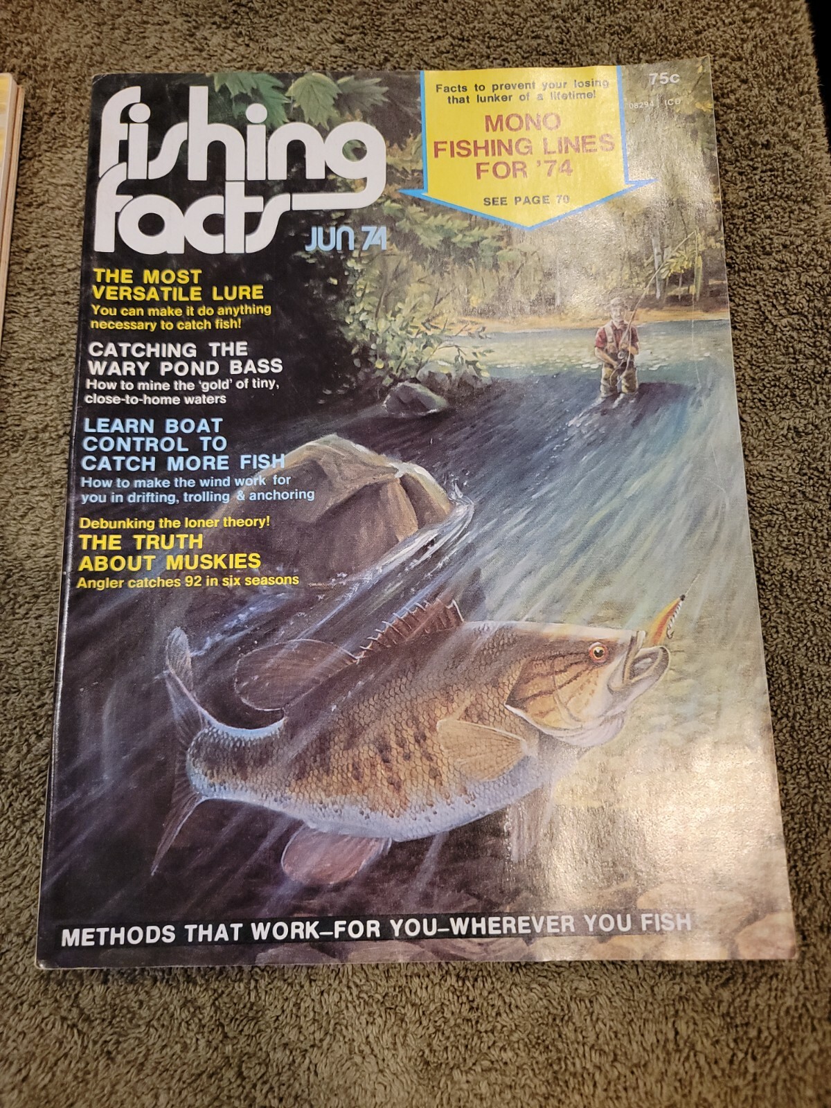 Fishing Facts Magazine Vintage Fun Facts Info Ads Articles April, May