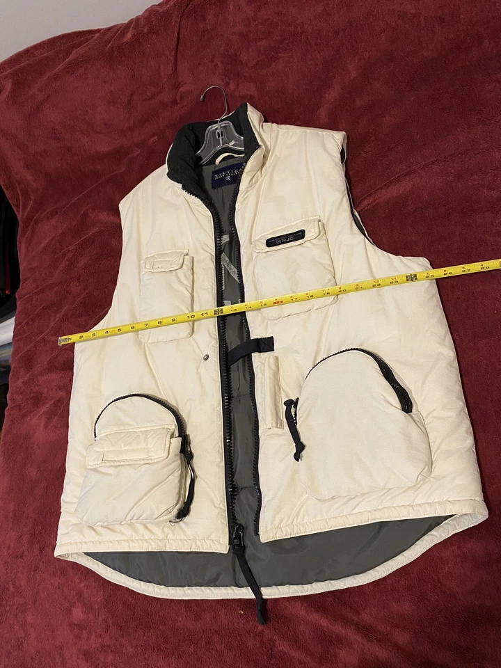 Chaleco acolchado táctico vintage Nautica Jeans Co. XL 90s Tech Rave Skate Hiphop Foto 2 de 4