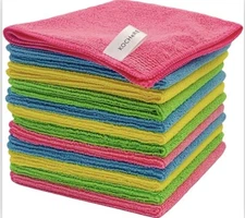 12 Ct  Microfiber Cleaning Cloth, 32x32 cm，Ultra Soft，Highly Absorbent