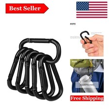 6Pack 2.3" Aluminum Carabiner Clips - Multi-Use Keychains, Gear  Pet Attachm...