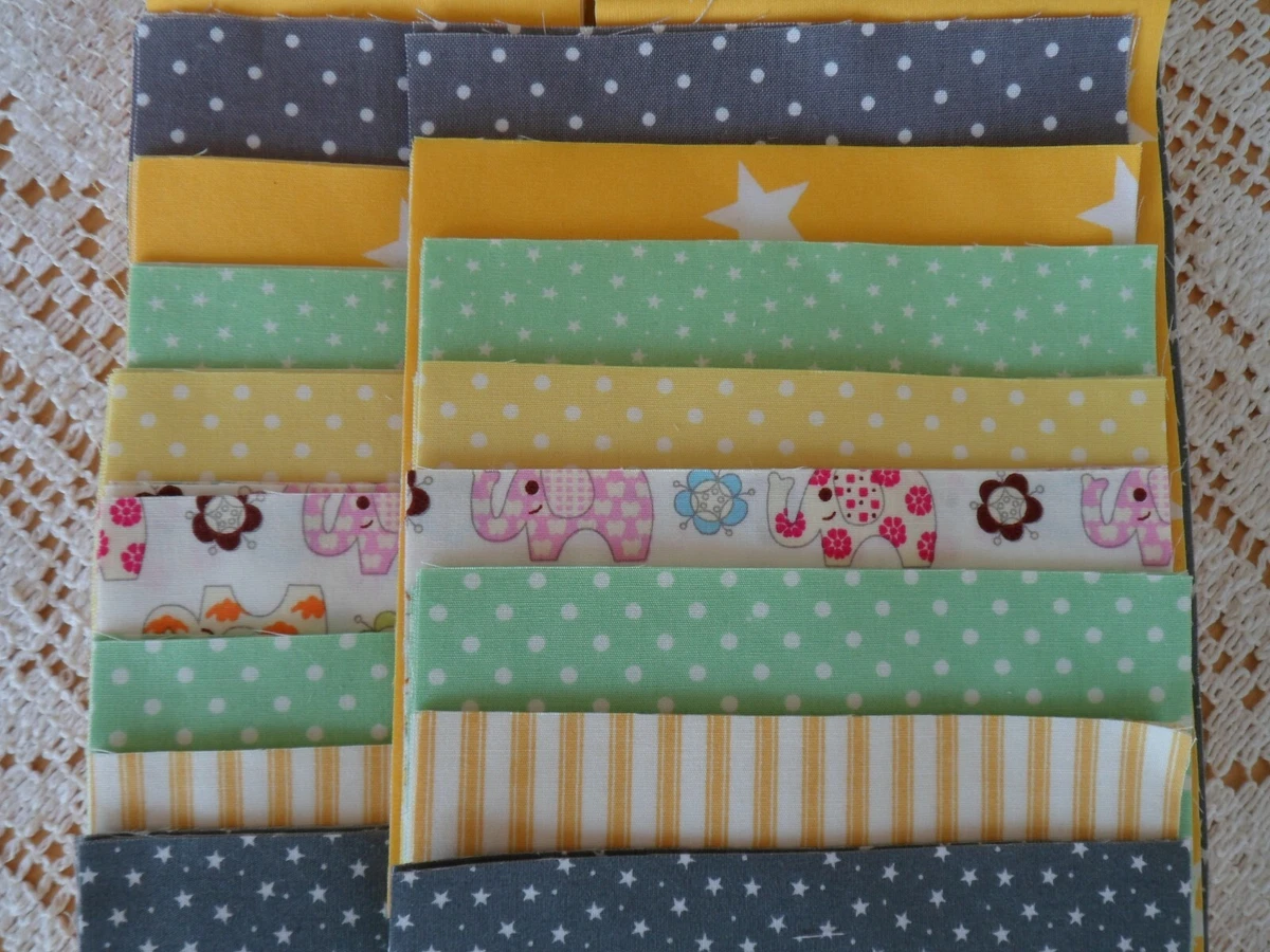 PATCHWORK QUILT KIT to make Baby Cot Blanket Throw in Gender