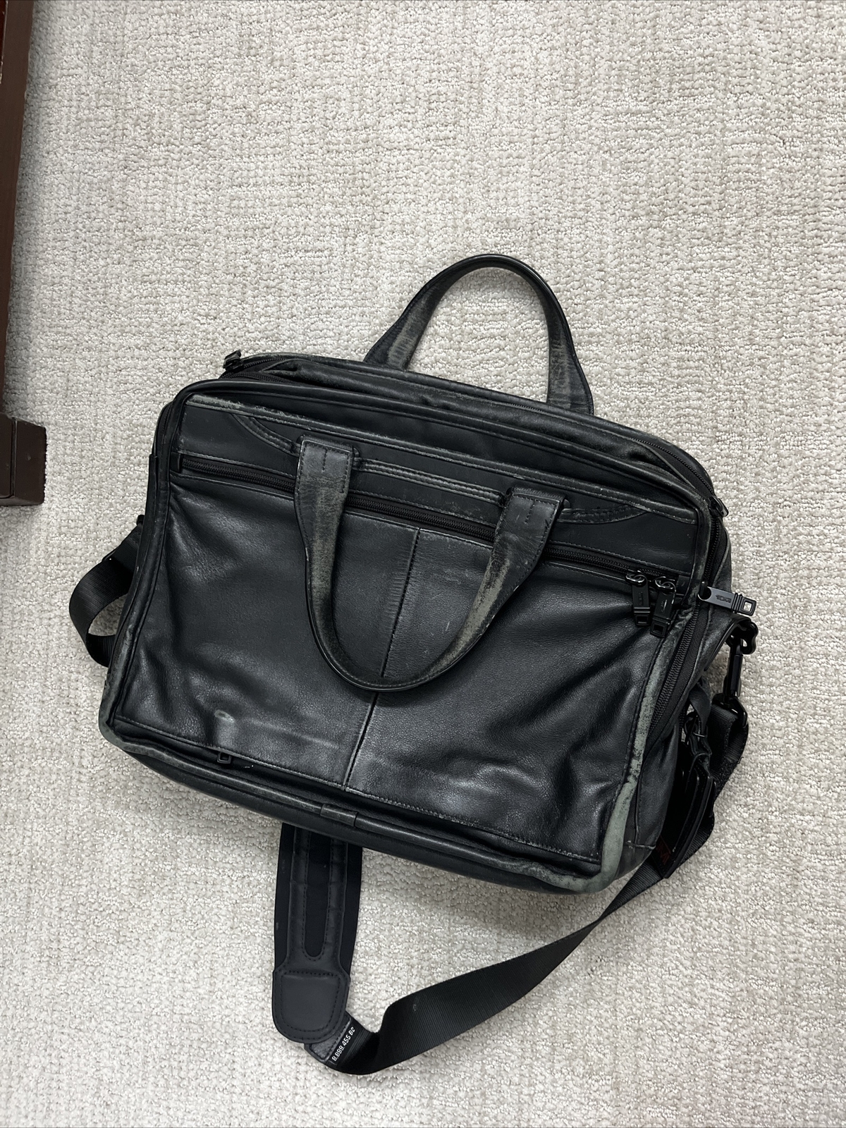 Tumi Alpha 3 leather Expandable Organizer Laptop Brie… Gem