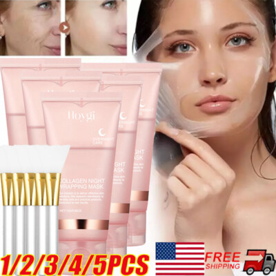 5/3X Collagen Wrapping Mask 2.65 oz / 75ml Renewal Night Care Mask Cream w/brush