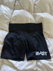 Junior's Dripping Beast Yoga Shorts Black Booty Dance Gym Workout  Small — photo 1