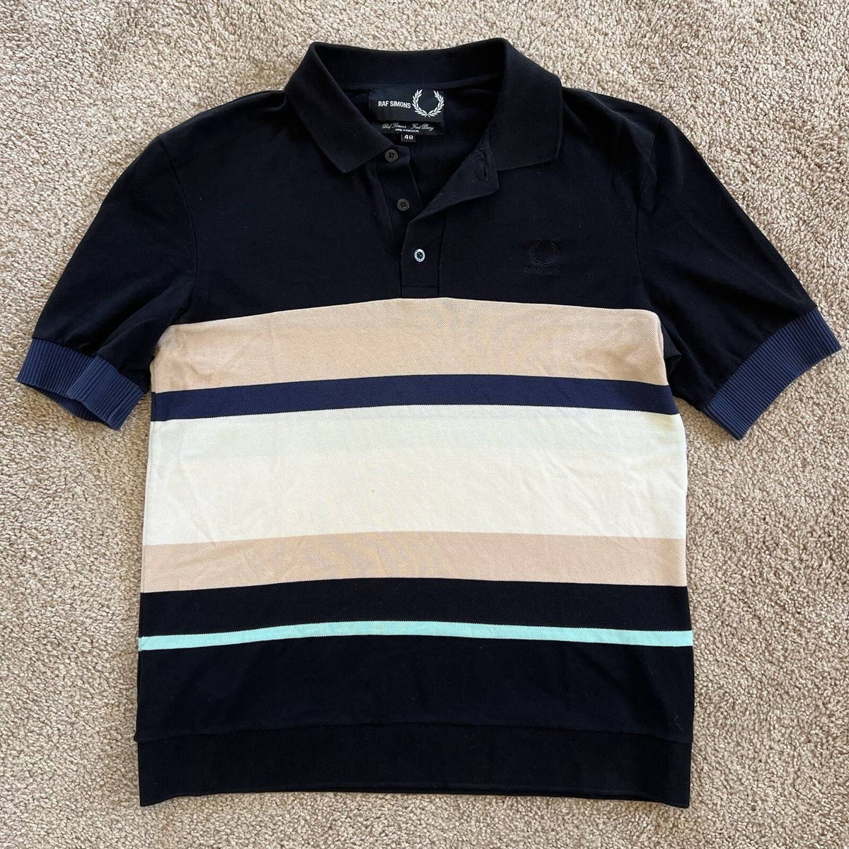 Raf Simons x Fred Perry Polo 40 - Multi-Stripe - Rare | eBay Raf Simons x Fred Perry Polo 40 - Multi-Stripe - Rare | eBay