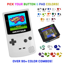 Nintendo Game Boy Color WHITE System GBC AMOLED OLED XL Touchscreen LCD Buttons