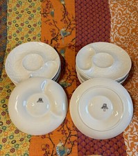 Set of. 4 - GIEN FRANCE Vintage Artichoke, Seafood, Oyster Plates 1960s.