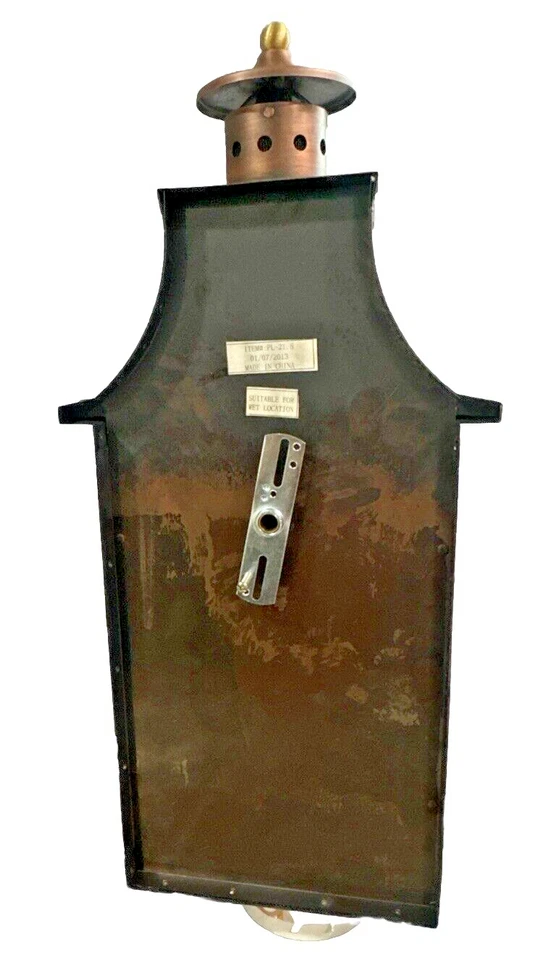 NOS 2013 PRIMO Lanterns PL-21.5 Lafitte Outdoor Wall-Mounted Lantern - Copper - Image 3 of 4
