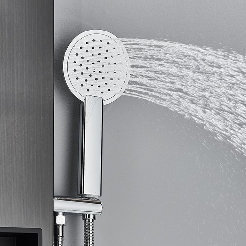 Duschpaneel Edelstahl LED Duschset Regendusche Duscharmatur Massage Duschsäule - Bild 196 von 200