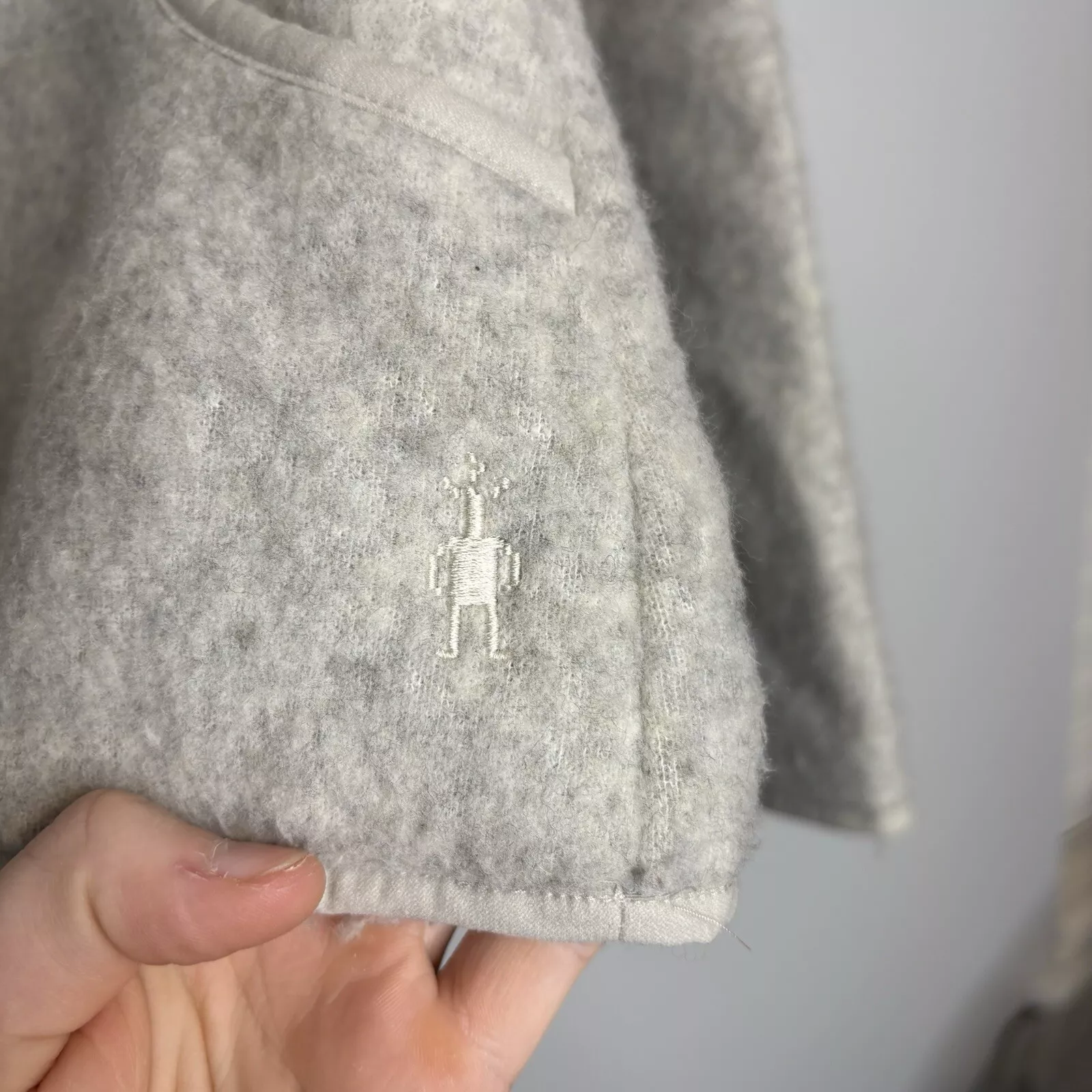 smartwool hudson trail fleece anorak ash heather jacket