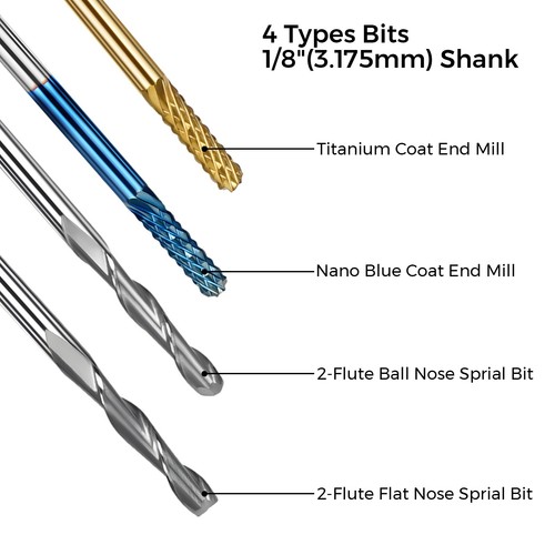 40 Stk Twotrees 4-Fräsen-Set CNC-Fräser Laser Graviergeräte Hohe Präzision