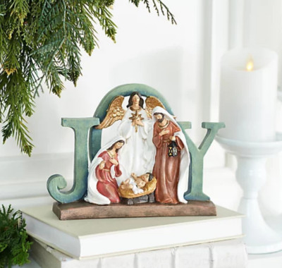 Joy Sign with Holy Family and Angel by Valerie H231564