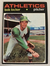 1971 Topps #356 BOB LOCKER Oakland Athletics Baseball Card Pitcher