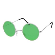 Green - Round Lennon Glasses Ozzy Hippie Hippy Fancy Dress 60s 70s Festival