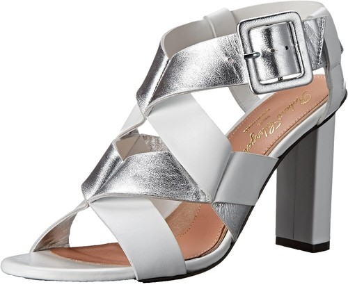 Robert Clergerie Luxury White Leather Buckle Sandals Size 38 