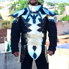 Leather Medieval Breastplate Armor LARP Cosplay Viking Muscle Cuirass Knight