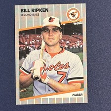  Fleer 1989 Bill Ripken #616 Baltimore Orioles MLB Base Set Vintage 