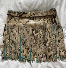Vintage Roberto Cavalli Python Mini Skirt Size IT 42 UK 8 US 4