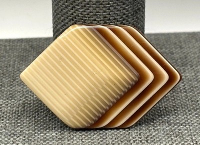 Vintage Signed Lea Stein Paris Layered Lucite Brooch Made in France Modernist