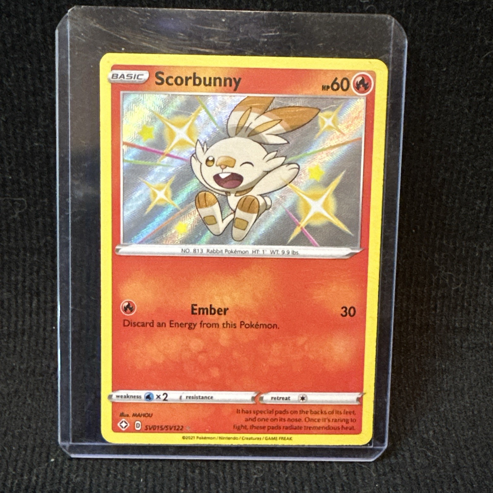 Scorbunny SV015/SV122 Baby Shiny Vault Shining Fates Sword & Shield (NM) Pokemon