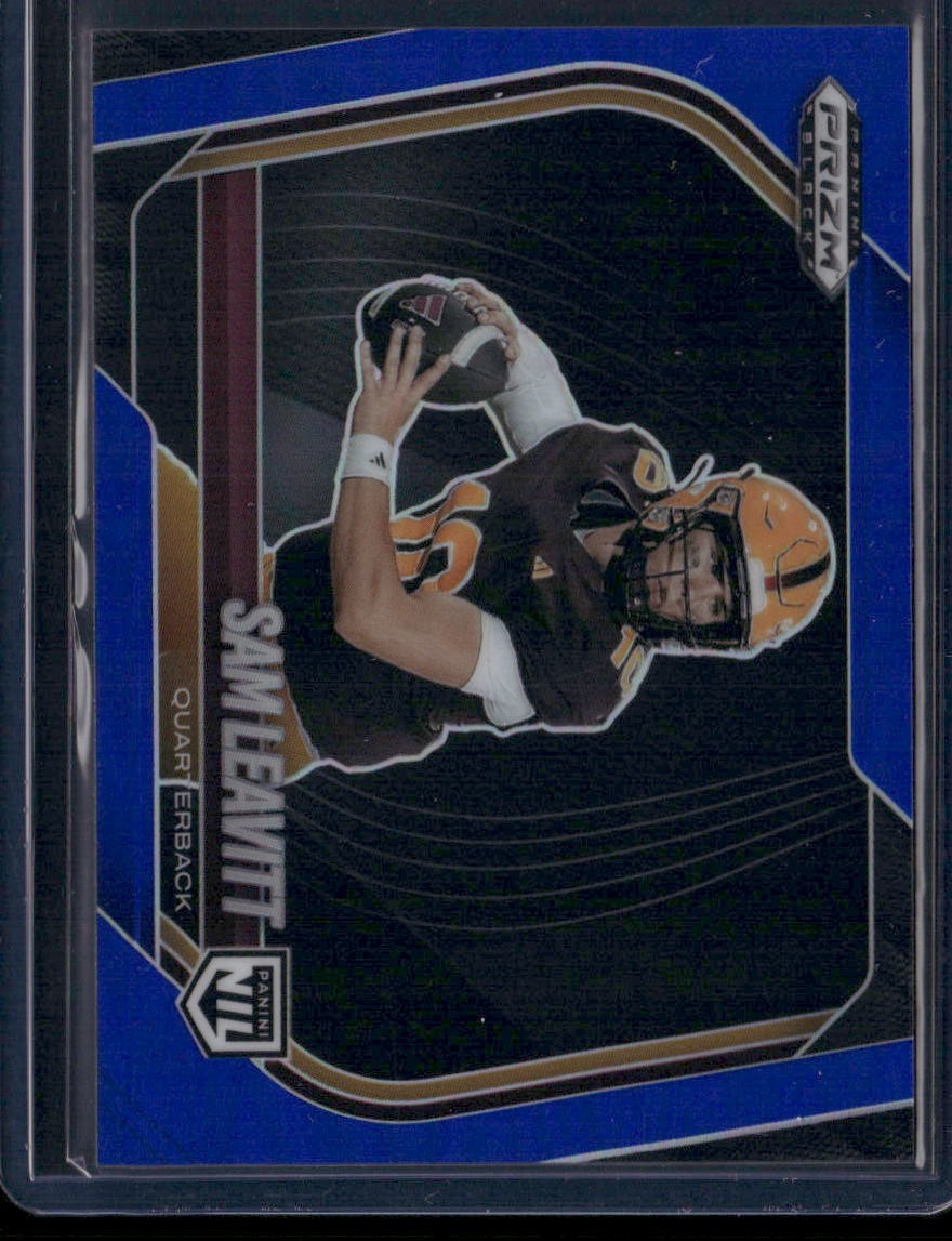 2025 Panini Prizm Black Sam Leavitt Blue Prizm /199 #182